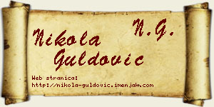 Nikola Guldović vizit kartica
